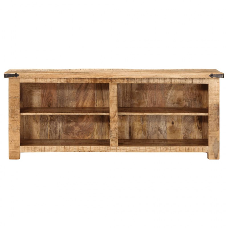 Szafka pod TV, 110x35x40 cm, surowe lite drewno mango