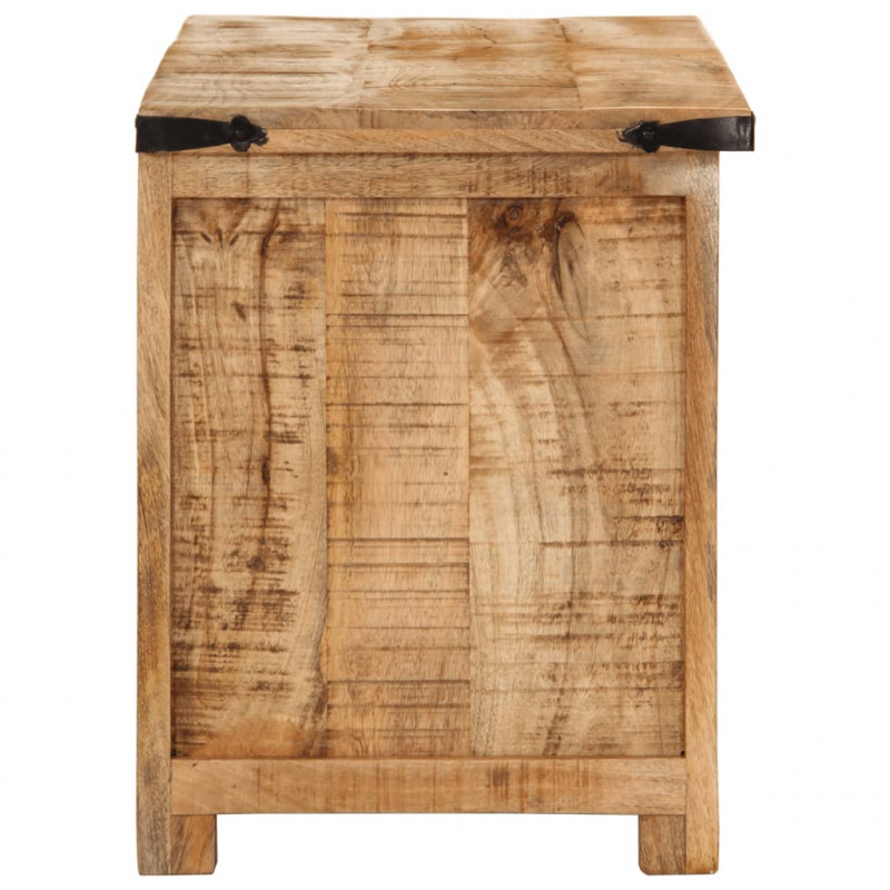 Szafka pod TV, 110x35x40 cm, surowe lite drewno mango