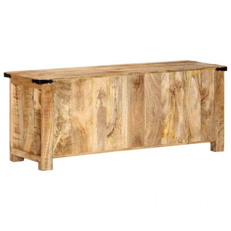 Szafka pod TV, 110x35x40 cm, surowe lite drewno mango