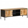 Szafka pod TV, 110x35x40 cm, surowe lite drewno mango