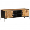 Szafka pod TV, 110x35x40 cm, surowe lite drewno mango