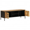 Szafka pod TV, 110x35x40 cm, surowe lite drewno mango