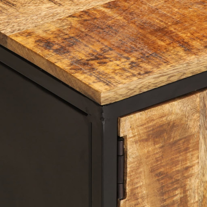 Szafka pod TV, 110x35x40 cm, surowe lite drewno mango