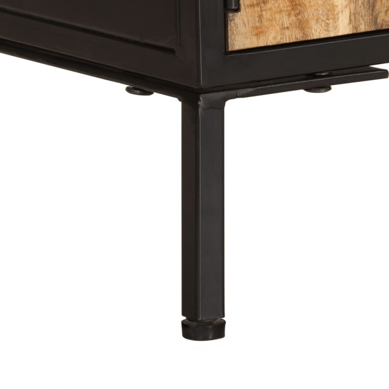 Szafka pod TV, 110x35x40 cm, surowe lite drewno mango