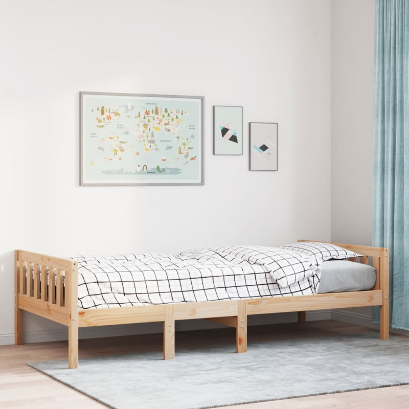 Łóżko dziecięce bez materaca, 90x190 cm, lite drewno sosnowe