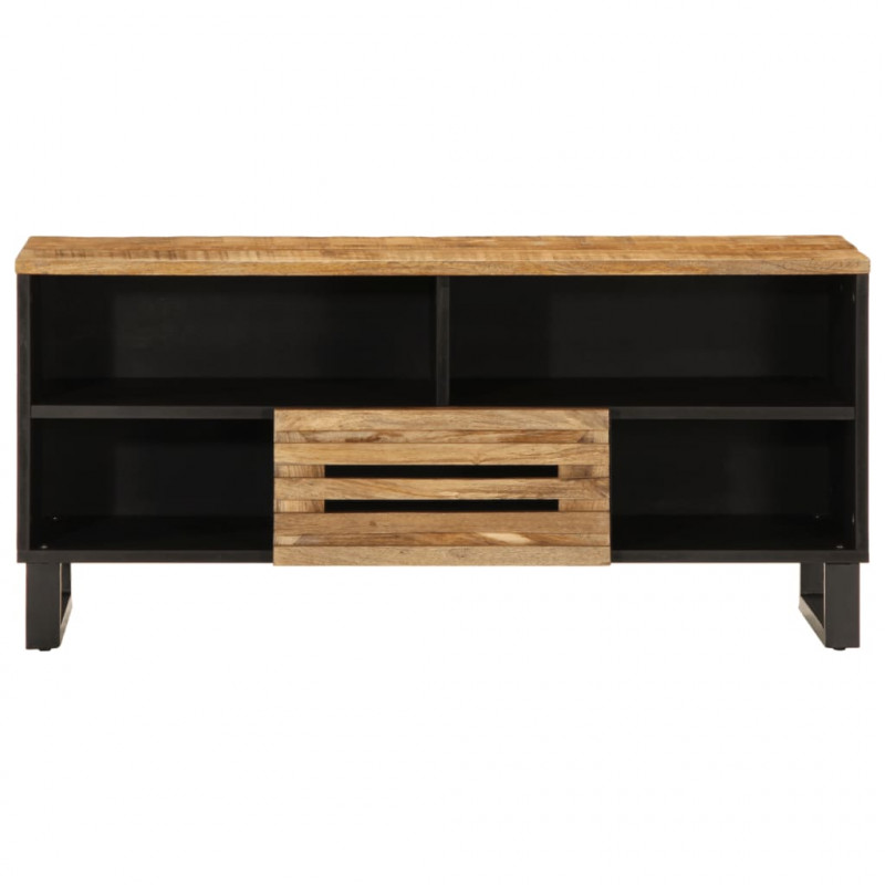 Szafka pod TV, 100x34x46 cm, lite surowe drewno mango