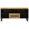 Szafka pod TV, 100x34x46 cm, lite surowe drewno mango