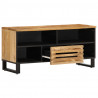 Szafka pod TV, 100x34x46 cm, lite surowe drewno mango