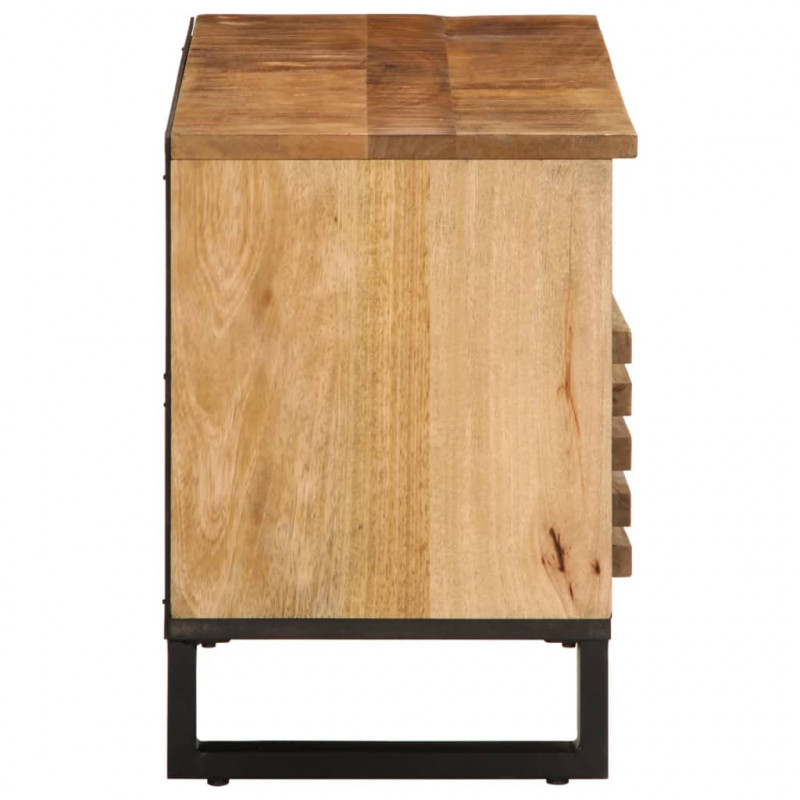 Szafka pod TV, 100x34x46 cm, lite surowe drewno mango