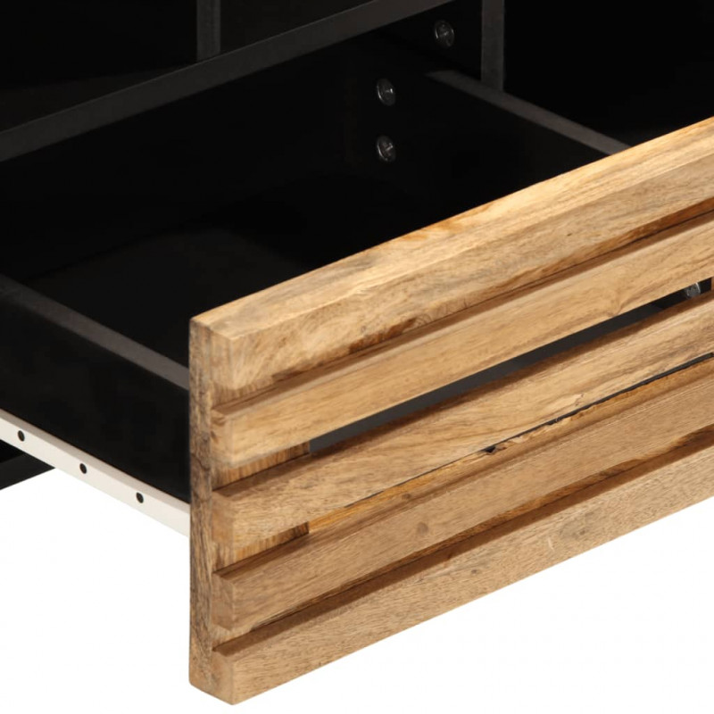 Szafka pod TV, 100x34x46 cm, lite surowe drewno mango