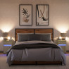 Szafki nocne z LED, 2 szt., dąb sonoma, materiał drewnopochodny