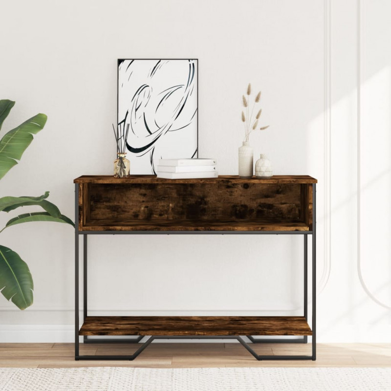 Stolik konsolowy, przydymiony dąb, 100x35x74,5 cm