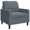3-cz. zestaw wypoczynkowy z poduszkami, ciemnoszary, aksamit
