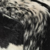 Ławka czarno-biała, 110x30x45 cm, naturalna kozia skóra