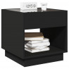 Stolik nocny z LED Infinity, czarny, 50x50x50 cm