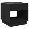 Stolik nocny z LED Infinity, czarny, 50x50x50 cm