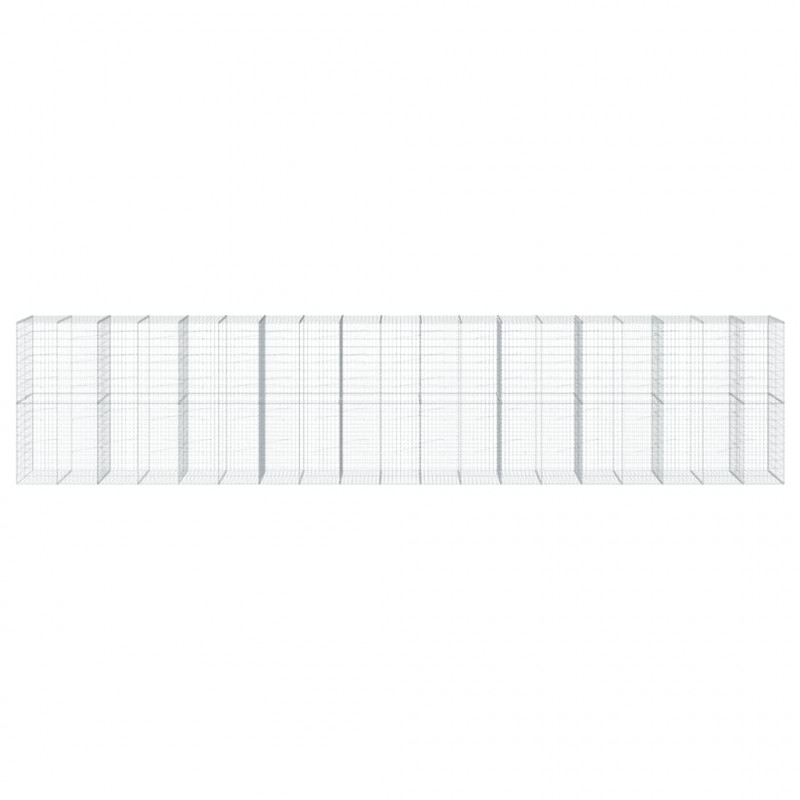 Kosz gabionowy z pokrywą, 950x100x200 cm, galwanizowane żelazo