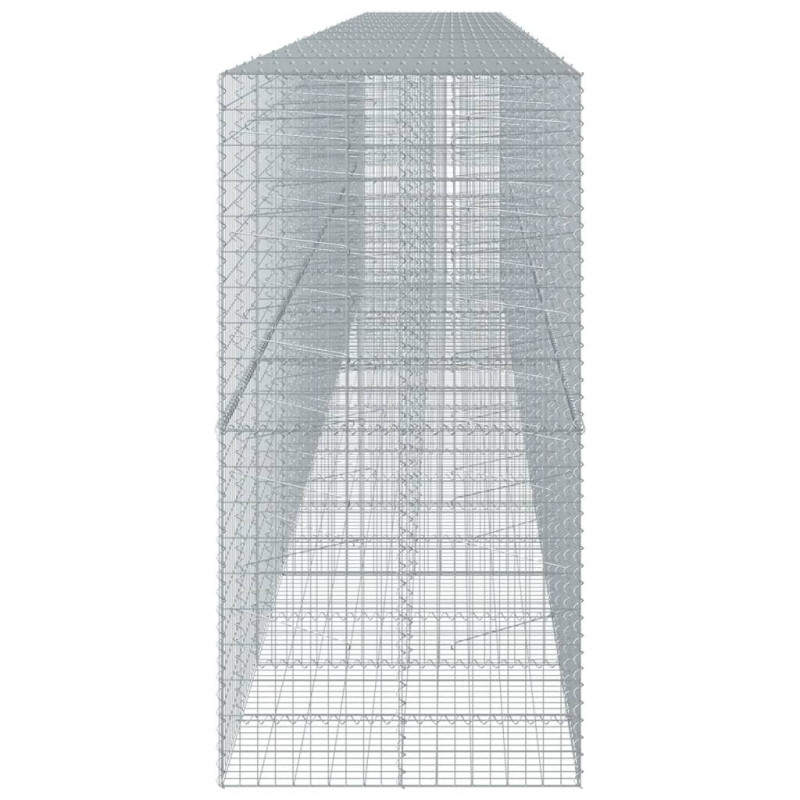 Kosz gabionowy z pokrywą, 950x100x200 cm, galwanizowane żelazo