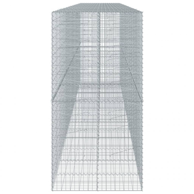 Kosz gabionowy z pokrywą, 700x100x200 cm, galwanizowane żelazo