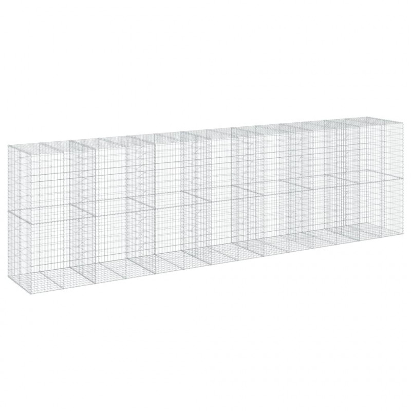 Kosz gabionowy z pokrywą, 700x100x200 cm, galwanizowane żelazo