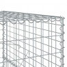 Kosz gabionowy z pokrywą, 400x100x150 cm, galwanizowane żelazo