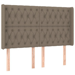 Zagłówek uszak, kolor taupe, 163x16x118/128 cm, tkanina