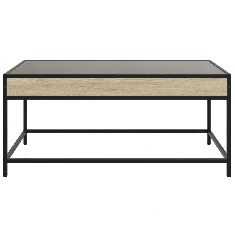 Stolik kawowy z LED Infinity, dąb sonoma, 90x50x41 cm