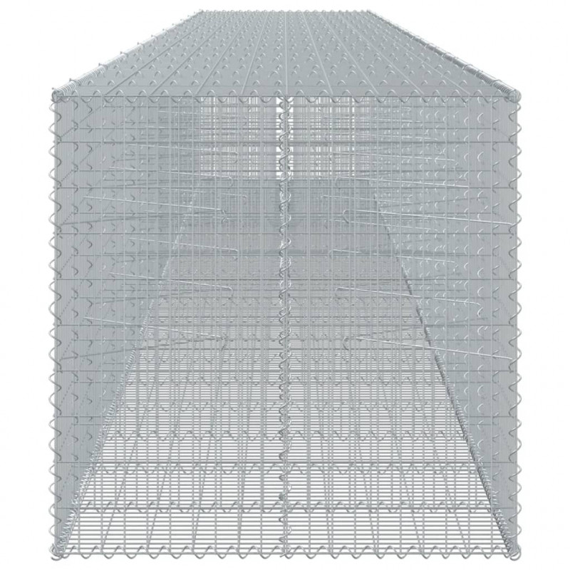 Kosz gabionowy z pokrywą, 1050x100x100 cm, galwanizowane żelazo
