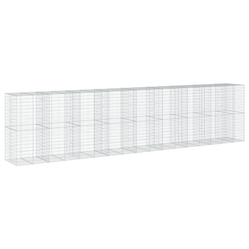 Kosz gabionowy z pokrywą, 850x100x200 cm, galwanizowane żelazo
