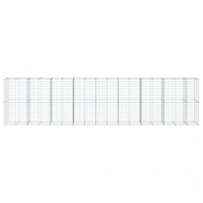 Kosz gabionowy z pokrywą, 850x100x200 cm, galwanizowane żelazo