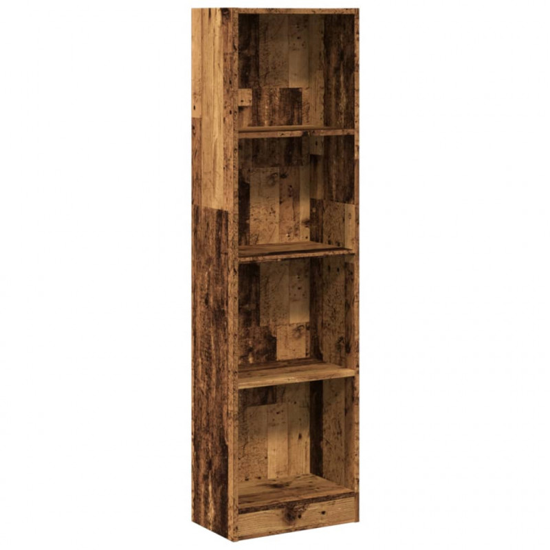 Regał, stare drewno, 40x24x143 cm, materiał drewnopochodny