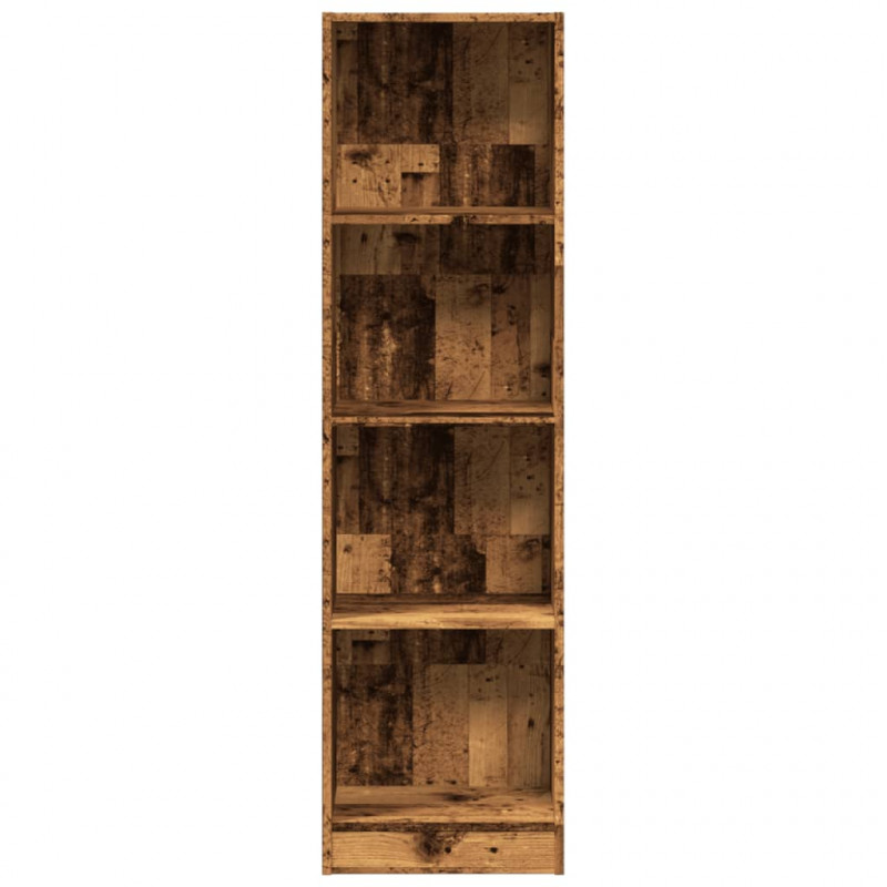 Regał, stare drewno, 40x24x143 cm, materiał drewnopochodny
