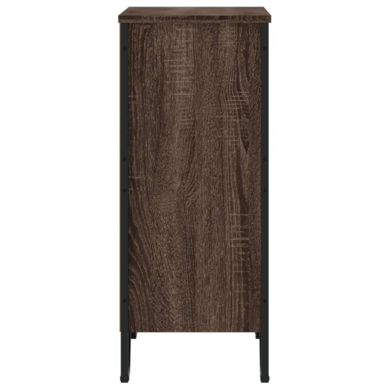 Regał, brązowy dąb, 80x31x74,5 cm, materiał drewnopochodny