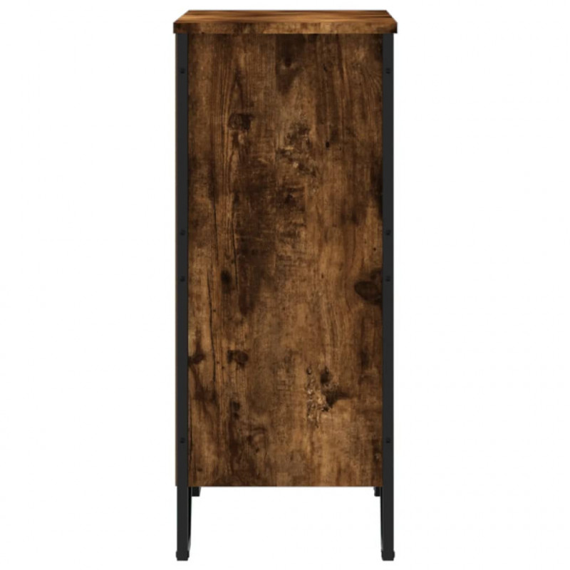 Regał, przydymiony dąb, 80x31x74,5 cm, materiał drewnopochodny