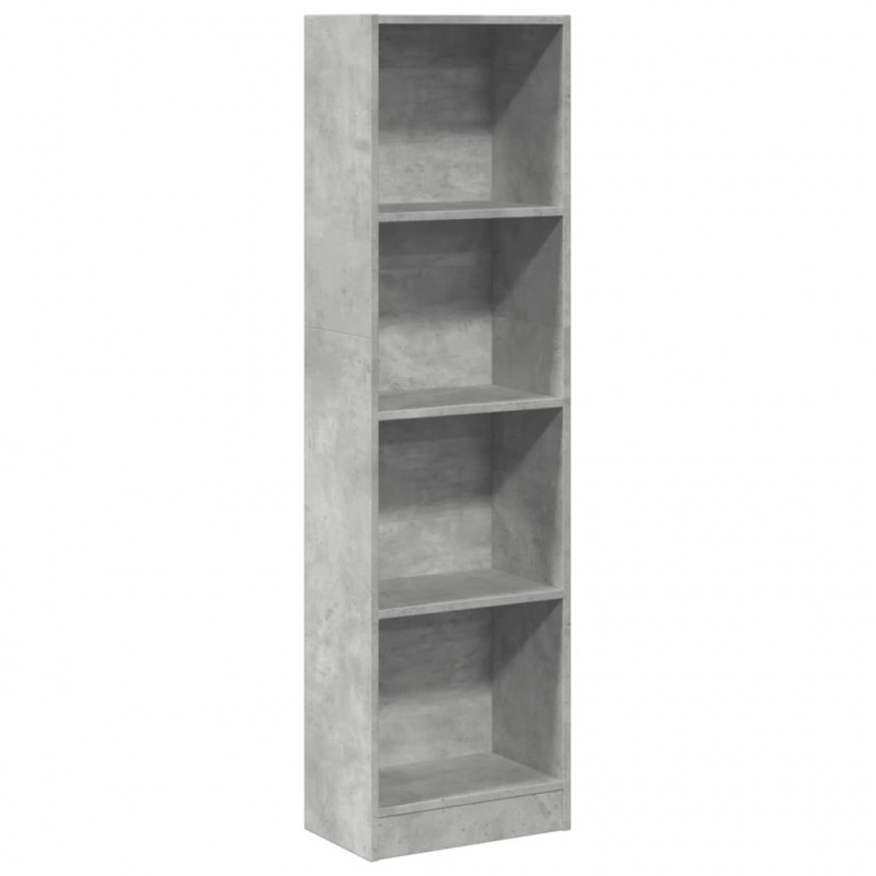 Regał, szarość betonu, 40x24x143 cm, materiał drewnopochodny