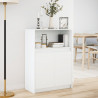 Szafka z LED, biała, 72x34x100 cm, materiał drewnopochodny
