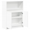 Szafka z LED, biała, 72x34x100 cm, materiał drewnopochodny