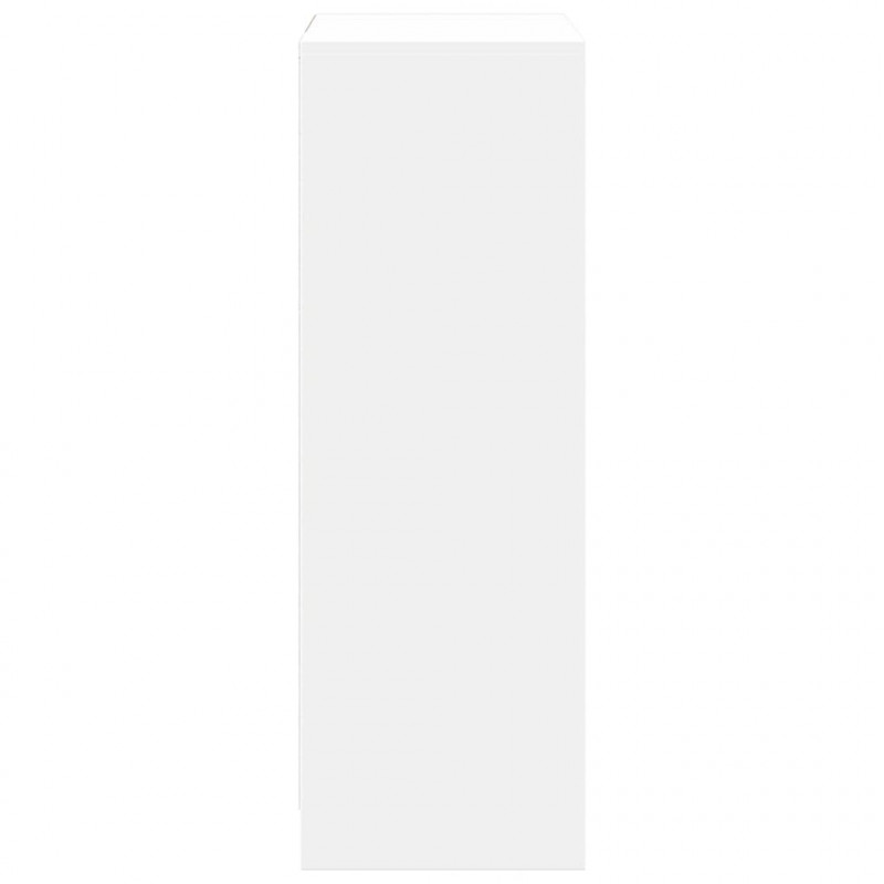 Szafka z LED, biała, 72x34x100 cm, materiał drewnopochodny