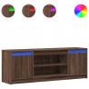 Szafka pod TV z LED, brązowy dąb, 139,5x34x50 cm