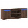 Szafka pod TV z LED, brązowy dąb, 139,5x34x50 cm