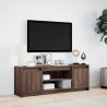 Szafka pod TV z LED, brązowy dąb, 139,5x34x50 cm