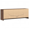 Szafka pod TV z LED, brązowy dąb, 139,5x34x50 cm