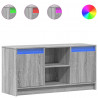 Szafka pod TV z LED, szary dąb sonoma, 100x34x50 cm