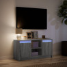 Szafka pod TV z LED, szary dąb sonoma, 100x34x50 cm