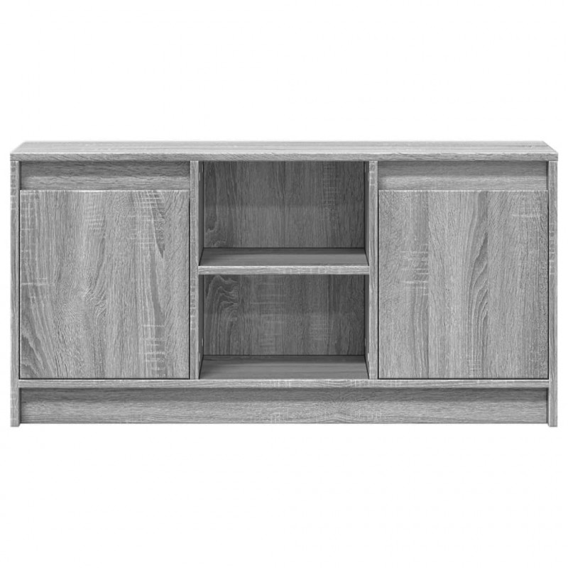 Szafka pod TV z LED, szary dąb sonoma, 100x34x50 cm