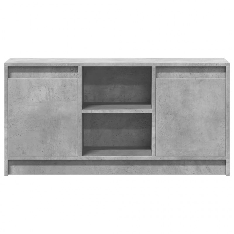 Szafka pod TV z LED, szarość betonu, 100x34x50 cm