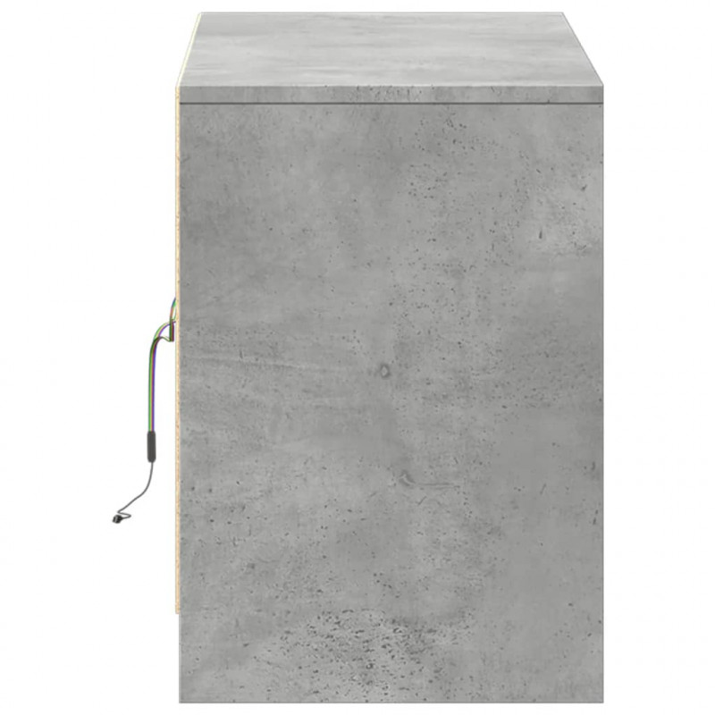 Szafka pod TV z LED, szarość betonu, 100x34x50 cm