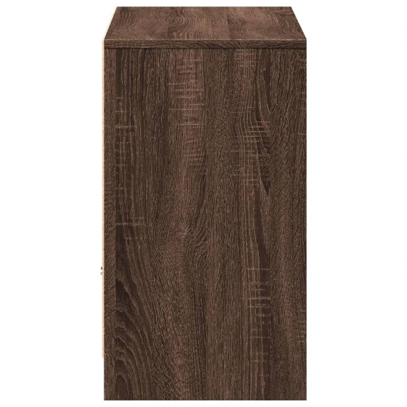 Szafka TV z LED, brązowy dąb, 91x34x61 cm