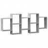 Półka ścienna, szarość betonu, 159x18x65 cm