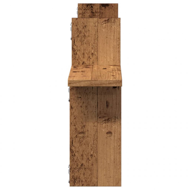 Półki ścienne, 2 szt., stare drewno, 38x12x38 cm